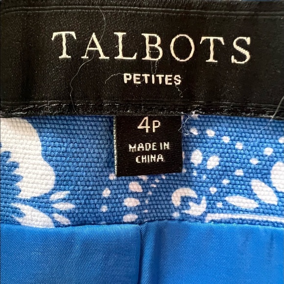 Talbots Blue And White Skirt - Picture 3 of 4